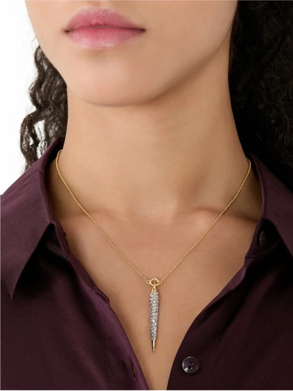 ALEXIS BITTAR • Solanales Gold Crystal Spear Necklace